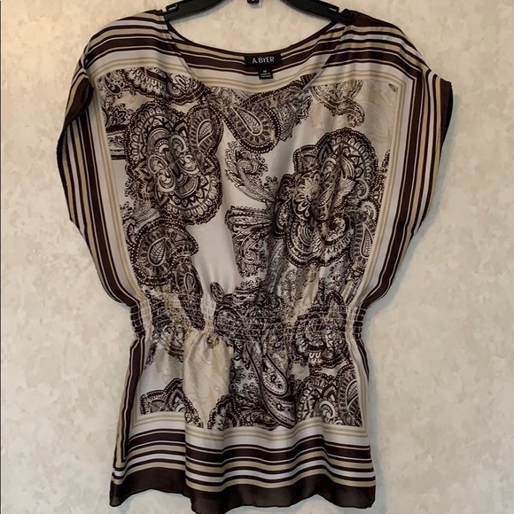 A. Byer Tops - A. Byer paisley top.  Size M